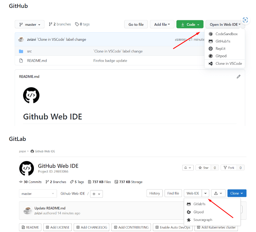 GitHub-Web-IDE 浏览器扩展